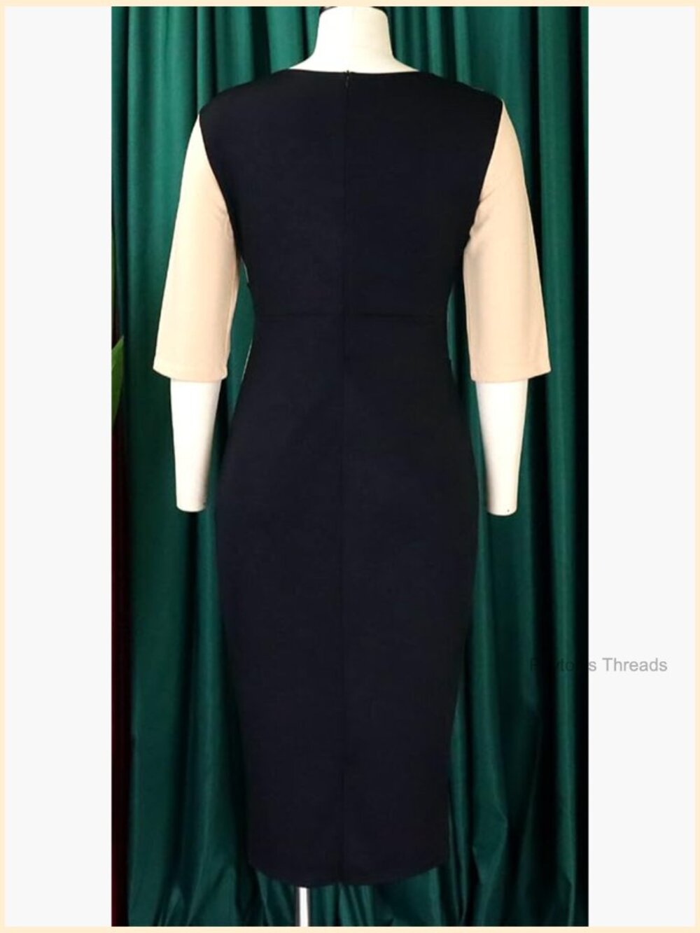 Elegant Midi Bodycon Pencil Dress for Work Church Office Teacher Business - Picture 6 of 7
